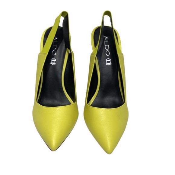 NWB ALDO Yellow Toviel Slingback Heel Pump 8.5 - Picture 5 of 9